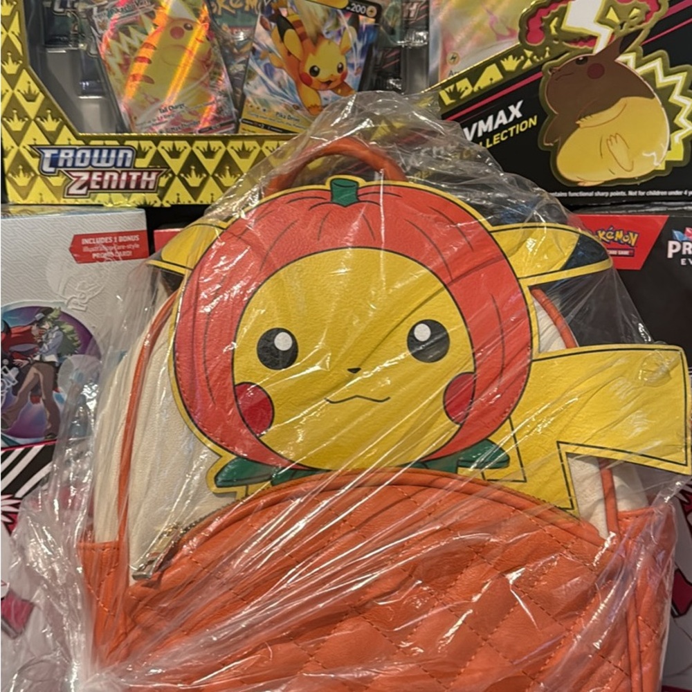 Pikachu Pumpkin Orange Backpack - image 1